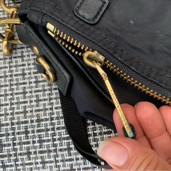 Marc Jacobs Black Nylon PVC Trim Fold Over Crossbody Bag - Picture 9 of 11